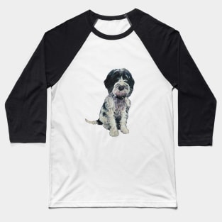 Adorable Black and white Cobberdog. Baseball T-Shirt